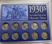 (10) 1930’s Mercury Dimes Set