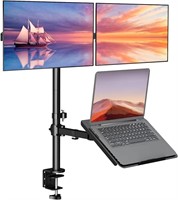 WALI Dual Monitor Stand, Laptop and Monitor Stand