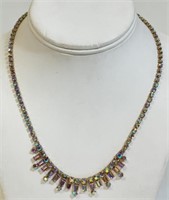 BEAUTIFUL SHERMAN CHAMPAGNE RHINESTONE NECKLACE