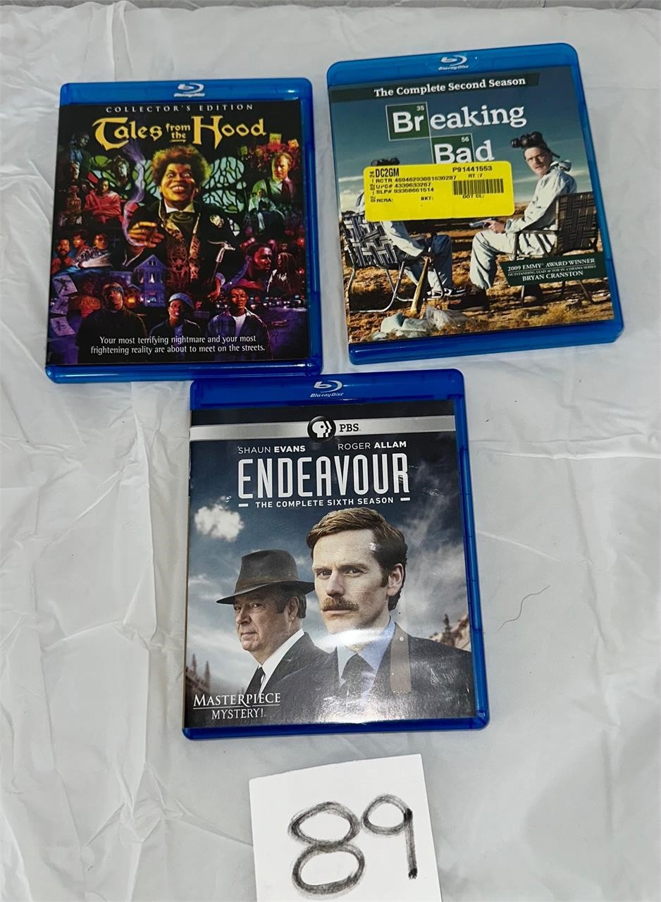 BluRay Breaking Bad, Endeavor, Tales from the Hood