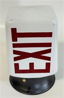 NEAT 1930'S ART DECO EXIT SIGN LIGHT W WHITE SHADE