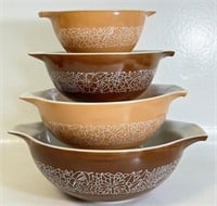 GREAT SET OF FOUR PYREX PATTERNED CINDERELLA