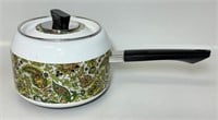 COOL NEW OLD STOCK RETRO ENAMELLED POT W LID