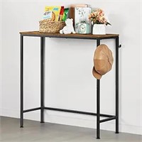 OYEAL Industrial Entryway Table, Narrow Console