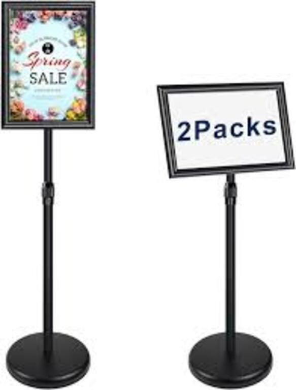 2 Pack Standing Display Holder Snap Frame Sign