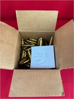 Box of 134 mixed 5.56/.223 brass for reloading