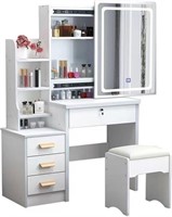 Saimly Dressing Table with Sliding Lighted
