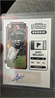 2022 Contenders Avery Williams Rookie Ticket Inser