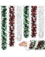 ( New ) 6 Pieces 6.6 Feet Christmas Tinsel