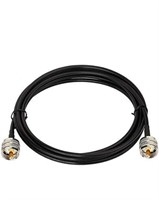 Male PL-259 to UHF Male PL-259 RG58 Cable 10ft