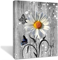 Bx impressart Daisy Flower Butterfly Canvas Wall