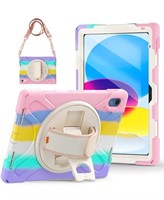 TSQQST iPad 10th Generation Case Pink for Kids
