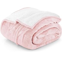 Utopia Bedding Sherpa Blanket King Size [Pink,