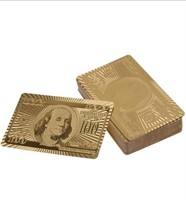 New Dollar Waterproof Gold Playing Cards Plastic