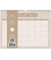 ( New ) 2024 Neutral Spiral Weekly Calendar by