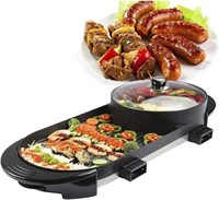 2 in 1 Electric Grill with Hot Pot,