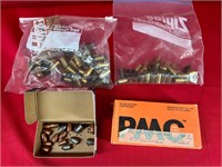 Lot of Mixed .45 & 9MM Brass & Bullets