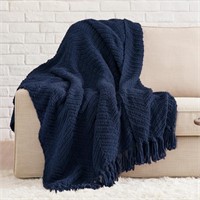Bedsure Deep Navy Throw Blanket for Couch Ã¢â‚¬â€œ