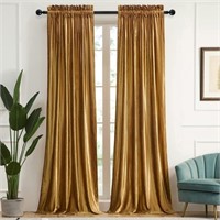 PRIMROSE Gold Curtains 96 inch for Living Room Vel