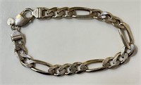 QUALITY HEAVY STERLING SILVER LINKED BRACELET