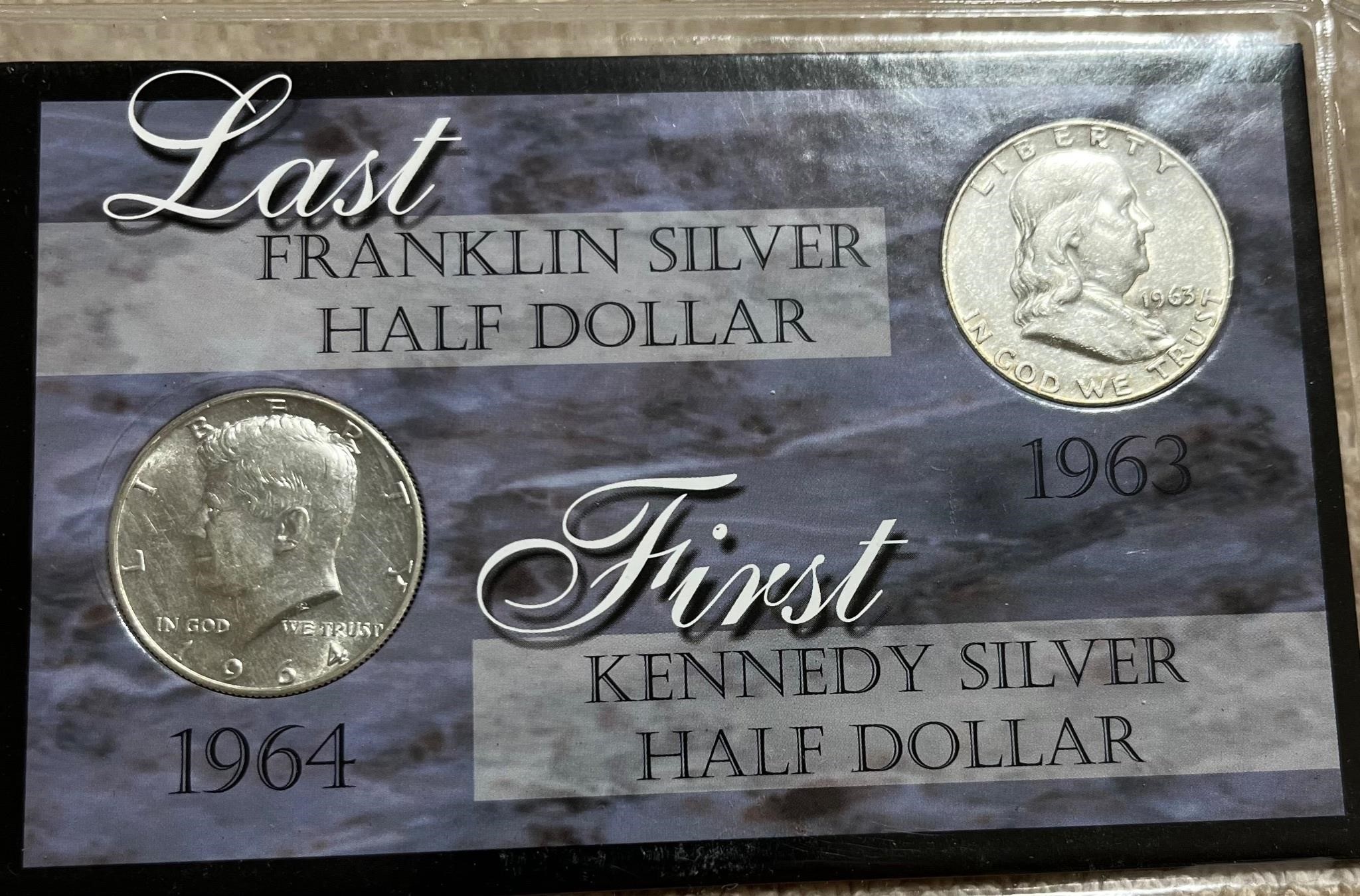 Franklin/Kennedy 90% Silver Set