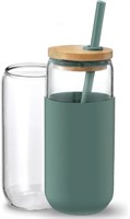 20oz Beer Can Shaped Tumbler with Straw, Bamboo