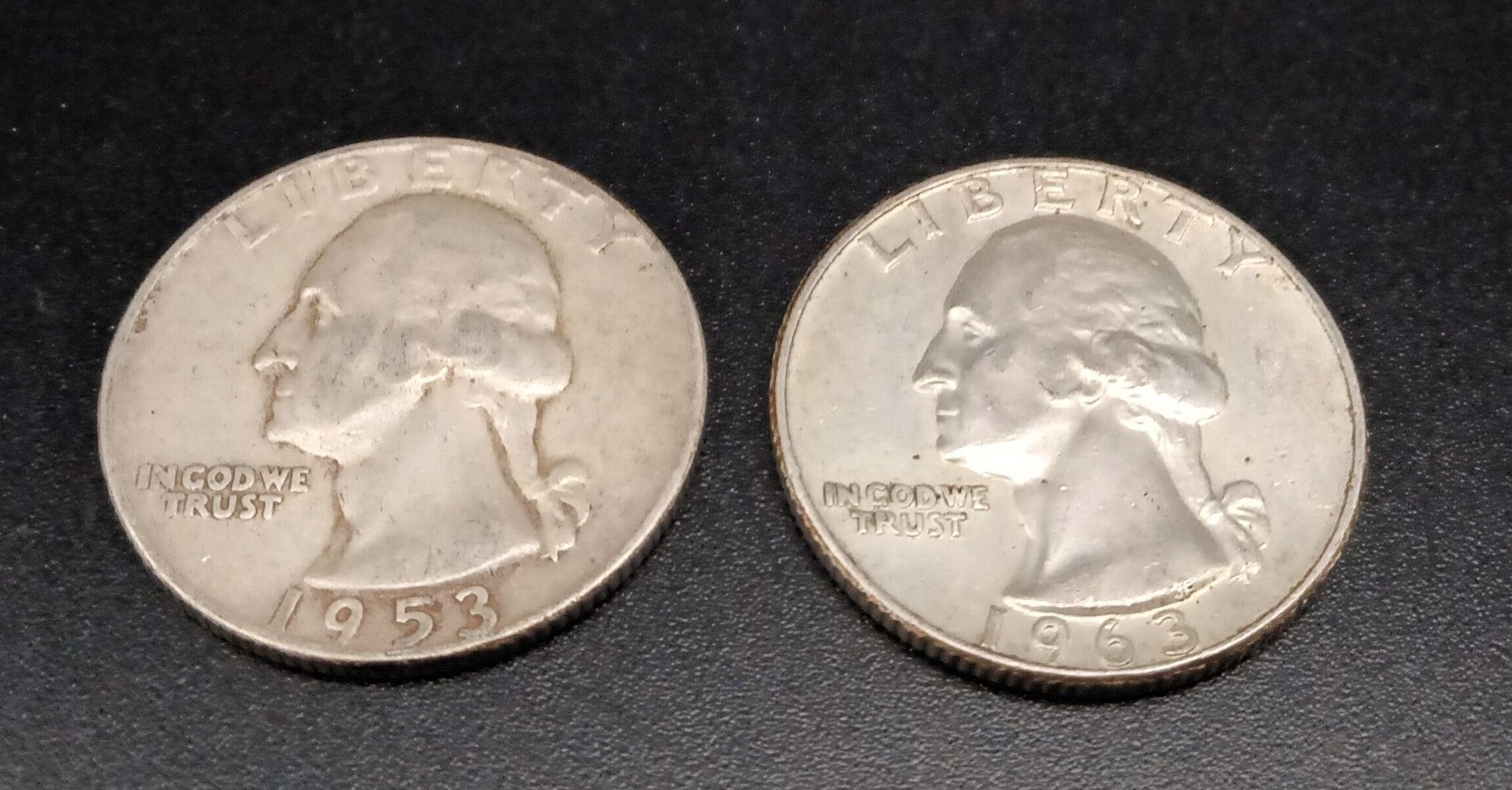 1953 & 1963 Silver Quarters