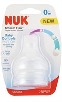 ( New / Packed )NUK Smooth Flow Nipples (2 pack)