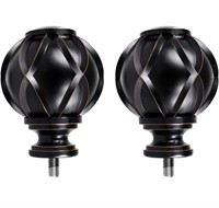 HOTOZON Black Replacement Finials for 3/4 & 5/8
