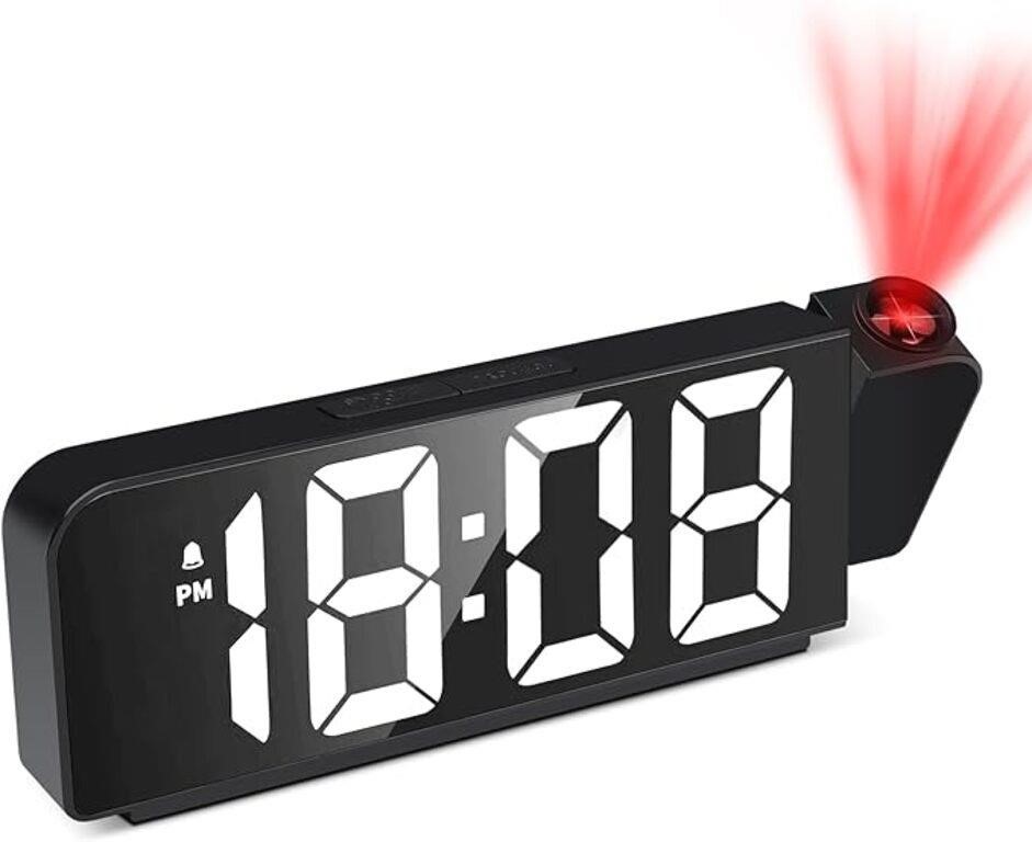 GuDoQi Projection Alarm Clock, LED Clock for Bedro