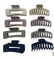 8 Pack Large Hair Claw Clips,4.3" Hair Clips for