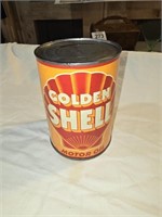 Golden Shell oil can 5.5" t