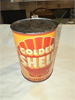 Golden Shell oil can       5.5" t