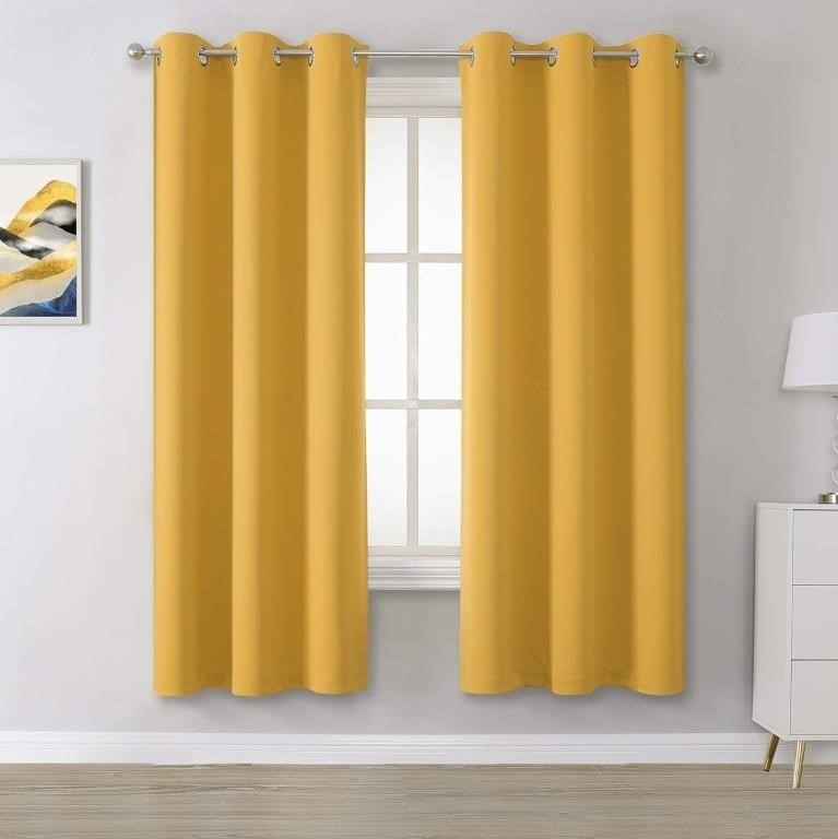 42Wx63L,2 Panels - DUALIFE  Curtains 63 Inches Lon