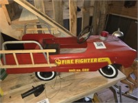 Vintage AMF pedal fire truck 43" long