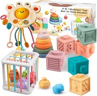 Aliex Baby Toys, 4 in 1 Montessori Toys for Babies