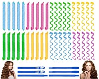 40PCS Hair Curlers Heatless Wave and Spiral Two St