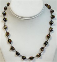 PRETTY ANTIQUE LAMPWORK BEADED NECKLACE