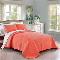 Quilt Set King/Cal King/California King Size Coral