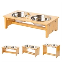 FOREYY Raised Pet Bowls for Cats and Small Dogs, B