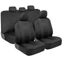 BDK carXS Seat Covers for Cars, Black Two-Tone wit
