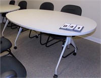 6' OVAL ROLLING CONFERNCE TABLE