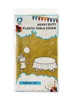 D&Z 12 Pack Gold Plastic Tablecloth Table Cloth 84