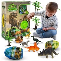 WDSMNAERW Easter Egg Dinosaur Playset with Mini Ve
