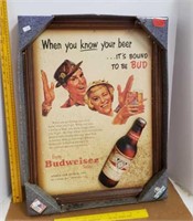 Budweiser Advertisement In Box