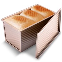 KITESSENSU Pullman Loaf Pan with Lid, 1 lb Dough C