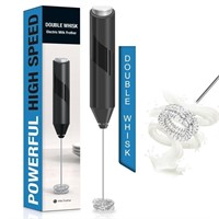 Double Whisk Milk Frother, Handheld Electric Blend