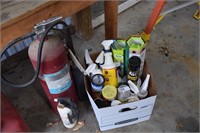 Fire extinguishers, cleaners, bug sprays