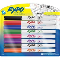 EXPO Low Odor Dry Erase Markers, Ultra-Fine Tip, A