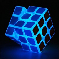 TANCH Blue Fluorescent Speed Cube 3x3x3 Glow in Th